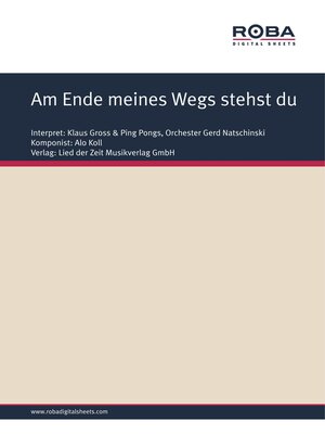 cover image of Am Ende meines Wegs stehst du